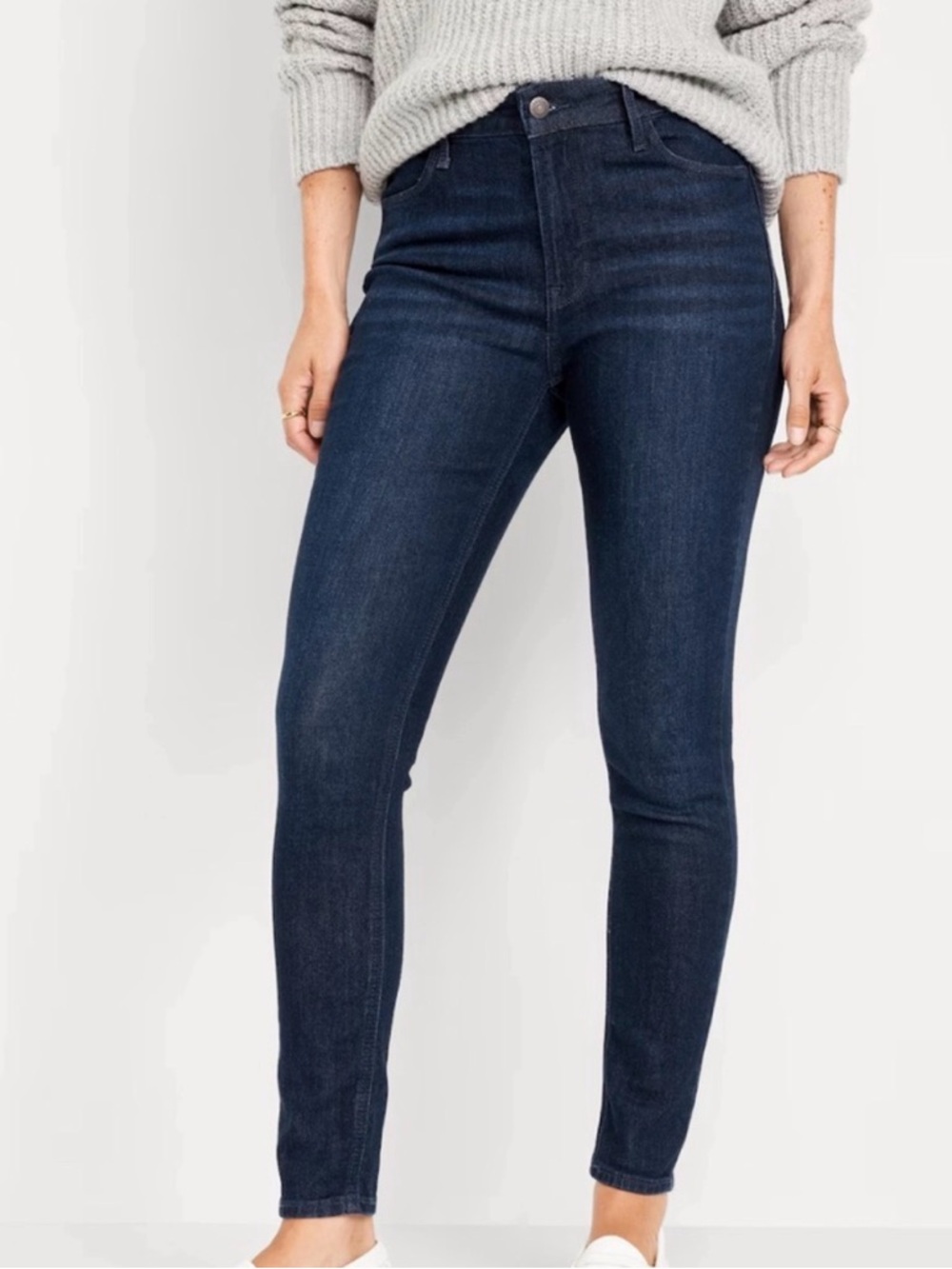 Old Navy Rockstar Mid-Rise Dark Blue Super Skinny Women’s Jeans Size 12